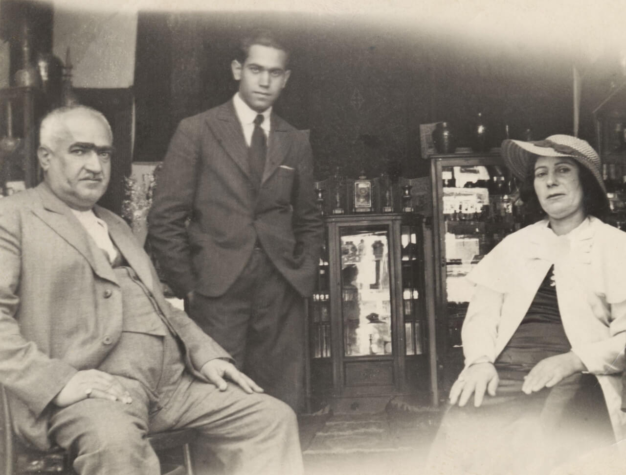 My father at the Mozaffarian Jewelry Store in Darband